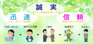 遺品整理さくら、迅速・誠実・信頼、トップレージ画像
